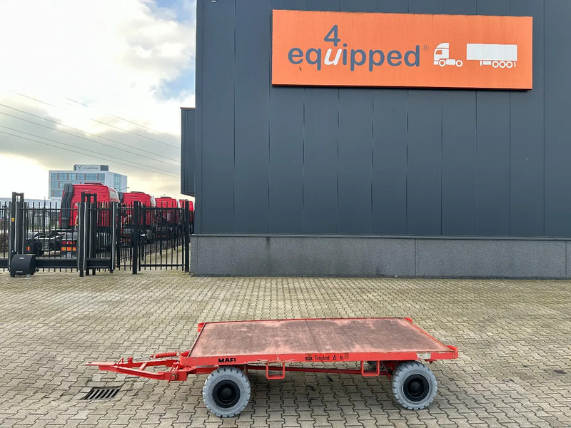 Mafi double-steered and connectable heavy-duty trailers with 6000kg loading capacity, 10x available - Dropside/ Flatbed trailer: picture 2 Mafi double-steered and connectable heavy-duty trailers with 6000kg loading capacity, 10x available - Dropside/ Flatbed trailer: picture 2