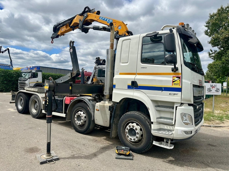 DAF CF 480 8x4 HOOKLIFT + CRANE (19m!) EFFER 205 / 6S + WINCH - RETARDER - *165.000km* - VERY NICE - Crane truck: picture 1 DAF CF 480 8x4 HOOKLIFT + CRANE (19m!) EFFER 205 / 6S + WINCH - RETARDER - *165.000km* - VERY NICE - Crane truck: picture 1