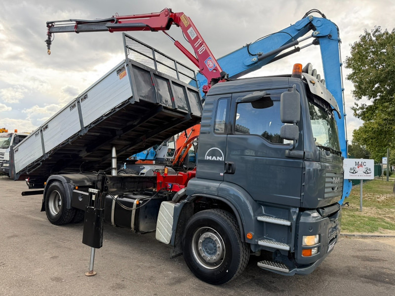 MAN TGA 18.350 4x2 TIPPER + CRANE HMF 1110 K2 + ROTATOR - STEEL SPRING / BLATT / BALLESTAS / LAMES - BE TRUCK - Tipper, Crane truck: picture 1 MAN TGA 18.350 4x2 TIPPER + CRANE HMF 1110 K2 + ROTATOR - STEEL SPRING / BLATT / BALLESTAS / LAMES - BE TRUCK - Tipper, Crane truck: picture 1