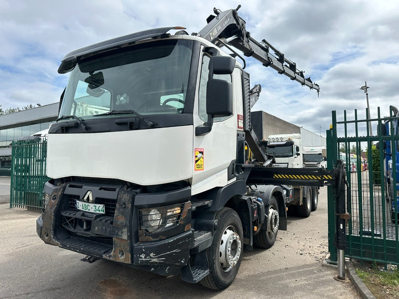 Renault C460 8x4 HOOKLIFT + CRANE HIAB 288 E-6 HIDUO - RADIO - 5/6 F - STEEL SPRING / HUB REDUCTION - Hook lift truck, Crane truck: picture 3 Renault C460 8x4 HOOKLIFT + CRANE HIAB 288 E-6 HIDUO - RADIO - 5/6 F - STEEL SPRING / HUB REDUCTION - Hook lift truck, Crane truck: picture 3