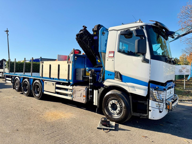 Renault C480 8x4 Pritsche + Kran (20m!) PALFINGER PK33002-EH E (6x) - PLATFORM 8m25 - LIFT/STEERING - GOOD TIRES - BE TRUCK - Dropside/ Flatbed truck, Crane truck: picture 1 Renault C480 8x4 Pritsche + Kran (20m!) PALFINGER PK33002-EH E (6x) - PLATFORM 8m25 - LIFT/STEERING - GOOD TIRES - BE TRUCK - Dropside/ Flatbed truck, Crane truck: picture 1