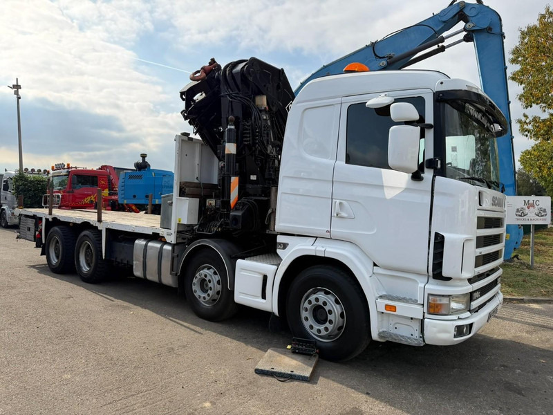 Scania 114C-380 8x4 + CRANE HIAB 700 E-5 - PLATFORM 6m80 + TWISTLOCKS - MANUAL - RETARDER - STEEL SPRING / BIG AXLE HUB REDUCTION - AP ACHSEN - Crane truck: picture 2 Scania 114C-380 8x4 + CRANE HIAB 700 E-5 - PLATFORM 6m80 + TWISTLOCKS - MANUAL - RETARDER - STEEL SPRING / BIG AXLE HUB REDUCTION - AP ACHSEN - Crane truck: picture 2