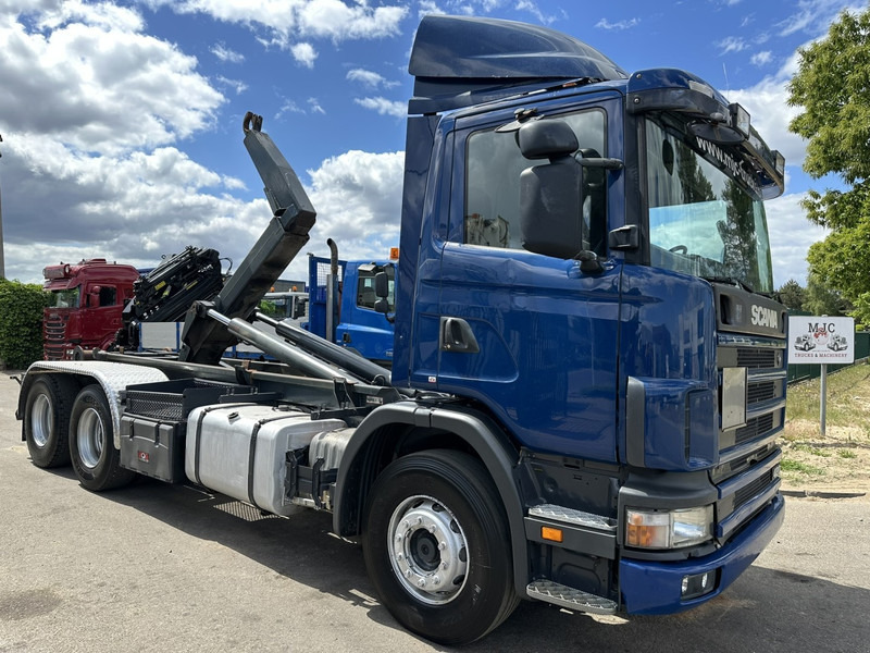 Scania 124L-420 6x2 HOOKLIFT VDL 20T - STEEL SPRING / BALLESTAS / BLATT - MANUAL - MECHANICAL PUMP - 10 TIRES DOUBLE WHEELS - Hook lift truck: picture 1 Scania 124L-420 6x2 HOOKLIFT VDL 20T - STEEL SPRING / BALLESTAS / BLATT - MANUAL - MECHANICAL PUMP - 10 TIRES DOUBLE WHEELS - Hook lift truck: picture 1