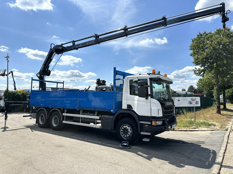 Scania P410 6x4 + CRANE HIAB 166 ES-4 - RETARDER - ROTATOR - PLATFORM 6m80 - BIG AXLES HUB REDUCTION - STEEL SPRING - Crane truck: picture 1 Scania P410 6x4 + CRANE HIAB 166 ES-4 - RETARDER - ROTATOR - PLATFORM 6m80 - BIG AXLES HUB REDUCTION - STEEL SPRING - Crane truck: picture 1