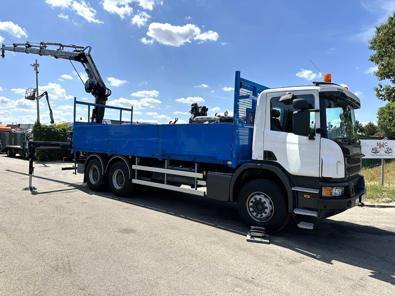 Scania P410 6x4 PRITSCHE + KRAN HIAB 166 ES-4 - RETARDER - ROTATOR - PLATFORM 6m80 - BIG AXLES HUB REDUCTION - STEEL SPRING - Dropside/ Flatbed truck, Crane truck: picture 3 Scania P410 6x4 PRITSCHE + KRAN HIAB 166 ES-4 - RETARDER - ROTATOR - PLATFORM 6m80 - BIG AXLES HUB REDUCTION - STEEL SPRING - Dropside/ Flatbed truck, Crane truck: picture 3