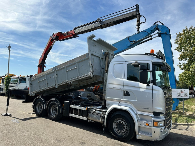 Scania R520 6x4 TIPPER + CRANE PALFINGER PK 15002 A - TRACTOR UNIT - RETARDER - *FULL AIR* - EUR 6 - BE TRUCK - Tipper, Crane truck: picture 1 Scania R520 6x4 TIPPER + CRANE PALFINGER PK 15002 A - TRACTOR UNIT - RETARDER - *FULL AIR* - EUR 6 - BE TRUCK - Tipper, Crane truck: picture 1