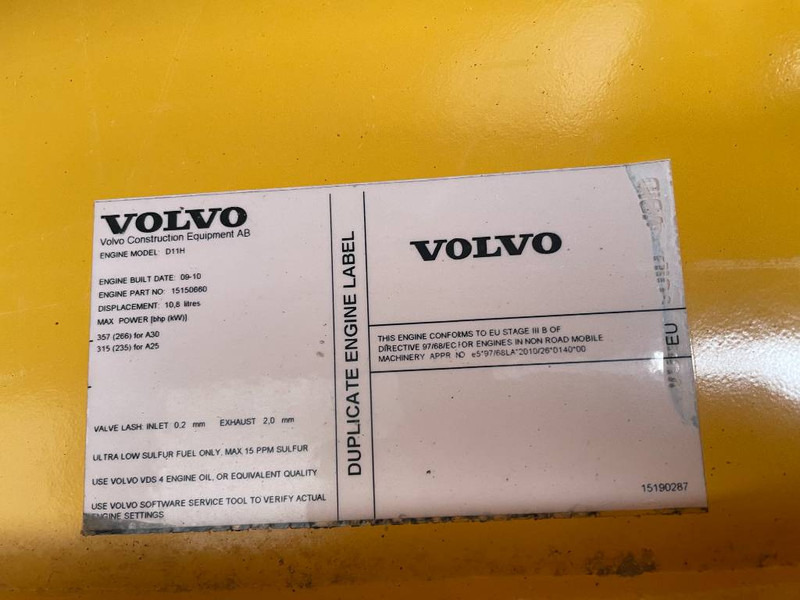 Articulated dumper Volvo A30F: picture 9