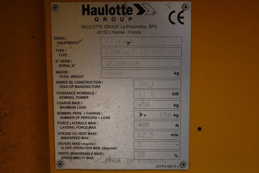 Leasing of Haulotte Compact 12RTE Electric, 12m Working Height, 450kg  Haulotte Compact 12RTE Electric, 12m Working Height, 450kg: picture 7
