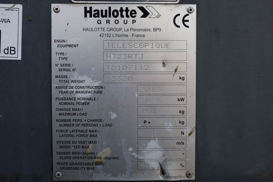 Telescopic boom Haulotte HT23RTJ PRO Diesel, 4x4x4 Drive, 22.5 m Working He: picture 6