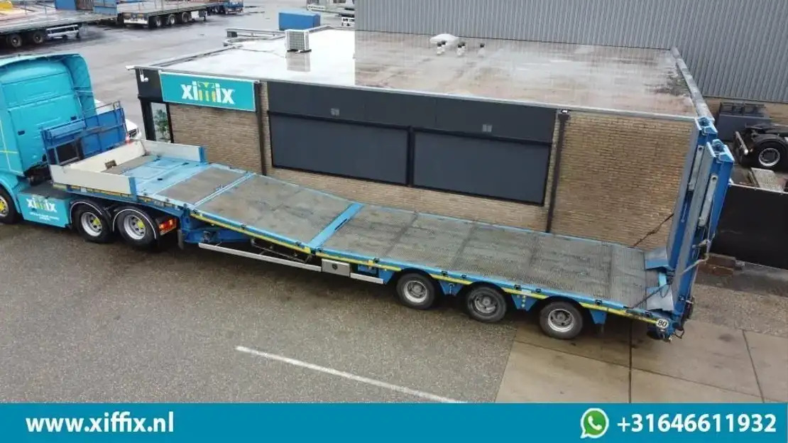 Faymonville 3-ass. Semi dieplader met dubbele hydr. Kleppen en hydr. Verstelbare - Low loader semi-trailer: picture 1 Faymonville 3-ass. Semi dieplader met dubbele hydr. Kleppen en hydr. Verstelbare - Low loader semi-trailer: picture 1