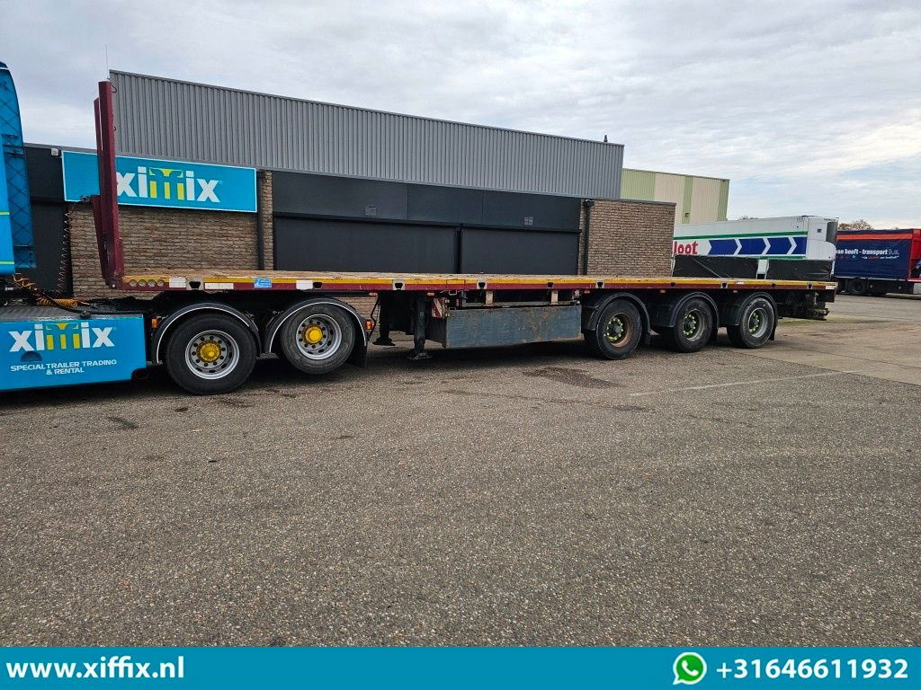Dropside/ Flatbed semi-trailer Meusburger 3-ass. Vlakke uitschuifbare oplegger / 3x gestuurd: picture 6 Dropside/ Flatbed semi-trailer Meusburger 3-ass. Vlakke uitschuifbare oplegger / 3x gestuurd: picture 6
