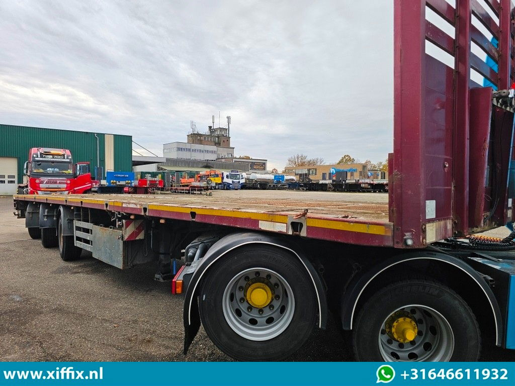 Dropside/ Flatbed semi-trailer Meusburger 3-ass. Vlakke uitschuifbare oplegger / 3x gestuurd: picture 12 Dropside/ Flatbed semi-trailer Meusburger 3-ass. Vlakke uitschuifbare oplegger / 3x gestuurd: picture 12