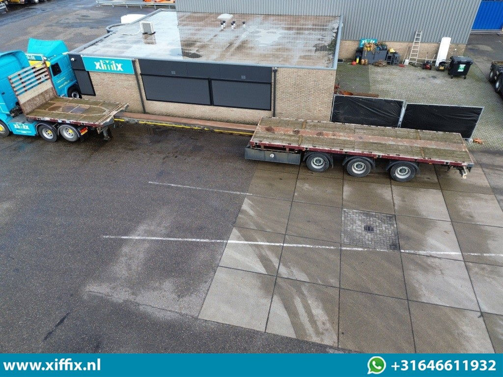 Meusburger 3-ass. Vlakke uitschuifbare oplegger / 3x gestuurd - Dropside/ Flatbed semi-trailer: picture 2 Meusburger 3-ass. Vlakke uitschuifbare oplegger / 3x gestuurd - Dropside/ Flatbed semi-trailer: picture 2