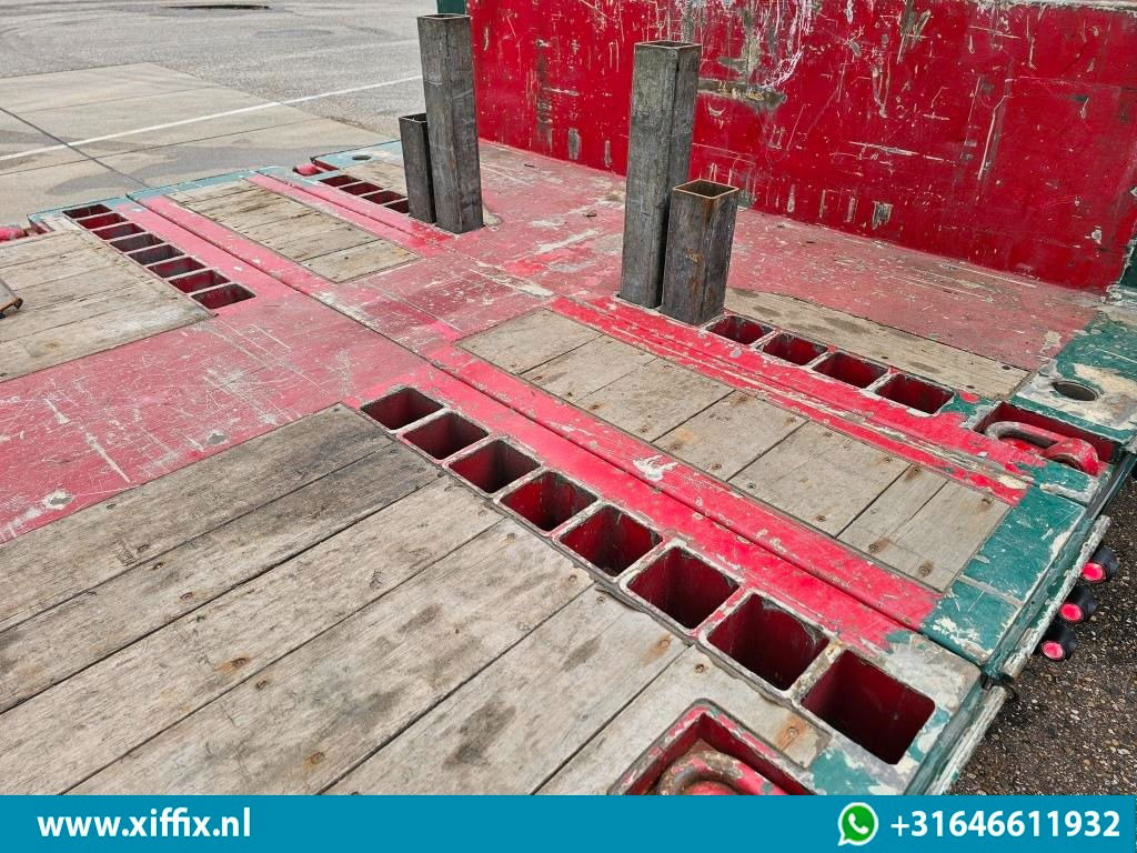 Low loader semi-trailer Meusburger 4-ass. Uitschuifbare semi dieplader met huifopbouw / 2x Naloop gestuu: picture 14