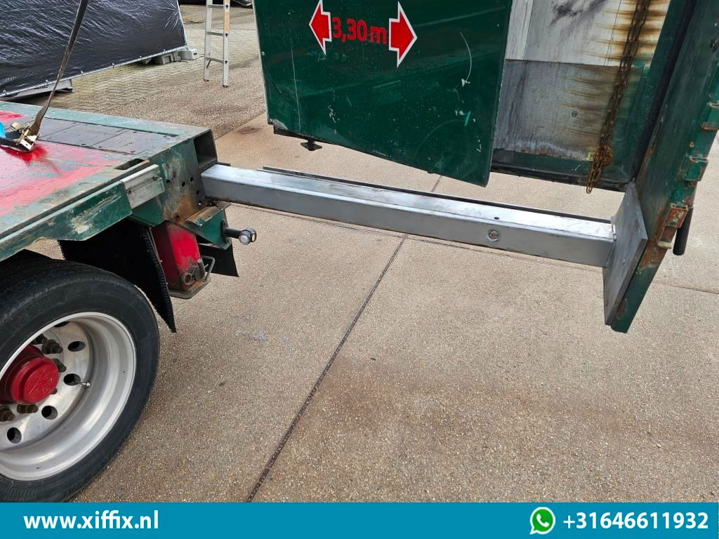 Low loader semi-trailer Meusburger 6-ass. Semi dieplader met elektische huifopbouw / 3x naloop gestuurd: picture 8