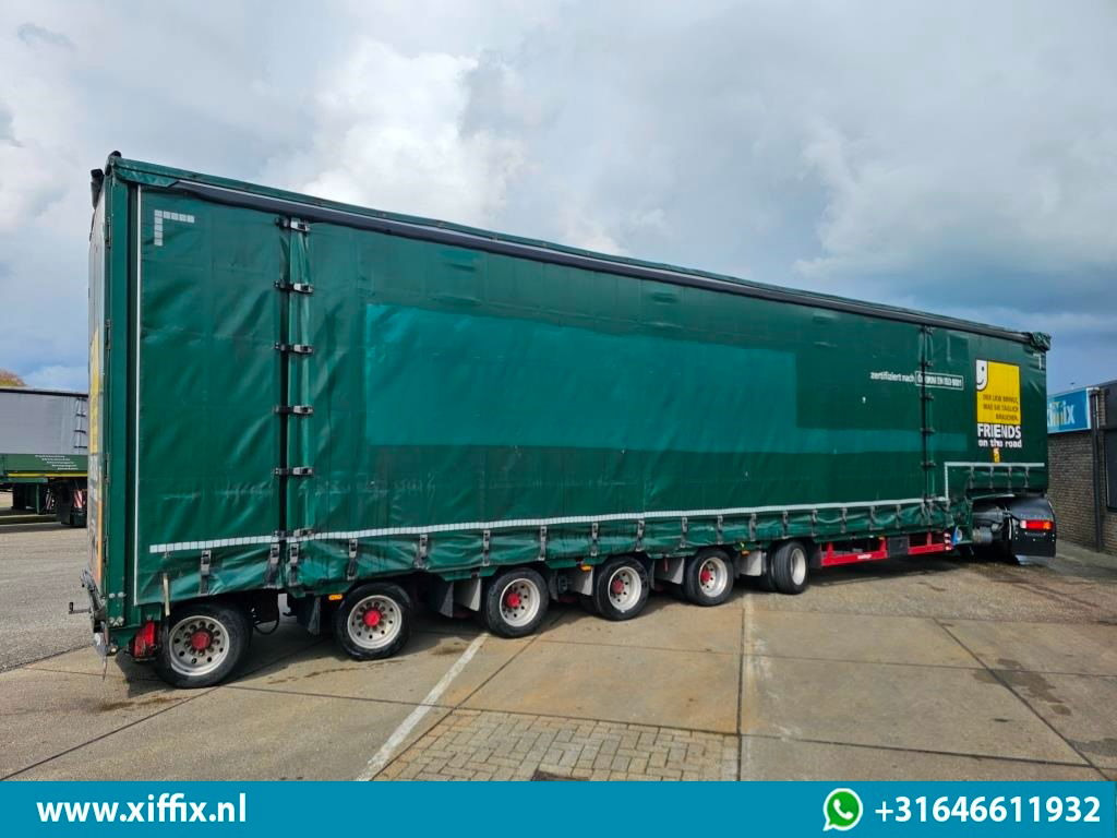 Low loader semi-trailer Meusburger 6-ass. Semi dieplader met elektische huifopbouw / 3x naloop gestuurd: picture 14