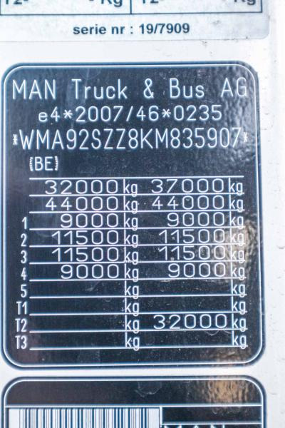 Dropside/ Flatbed truck, Crane truck MAN TGS 35.420 BL-8X4-4 +HIAB 188 E-2: picture 8