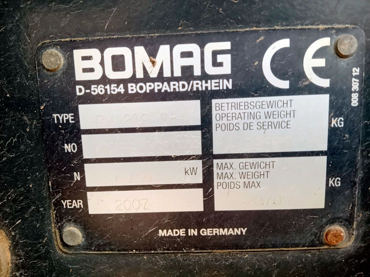 BOMAG BW219D4 - Compactor: picture 3 BOMAG BW219D4 - Compactor: picture 3