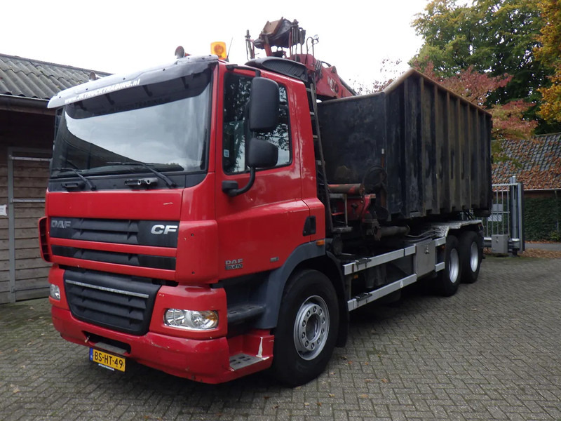Cable system truck DAF CF 85 410 Euro 5 / Manual / Blad-Lucht / Boogie - Liftas / HTS Kabel / 9 T vooras / Palfinger G 100 L Crane: picture 1