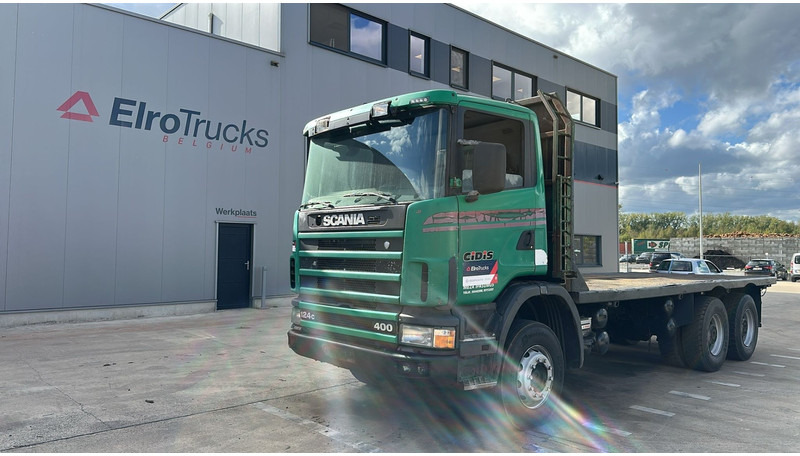 Scania 124 - 400 (POMPE MANUELLE / MANUAL PUMP / BIG HUB / GRAND PONT / LAMES / STEEL) - Dropside/ Flatbed truck: picture 1 Scania 124 - 400 (POMPE MANUELLE / MANUAL PUMP / BIG HUB / GRAND PONT / LAMES / STEEL) - Dropside/ Flatbed truck: picture 1