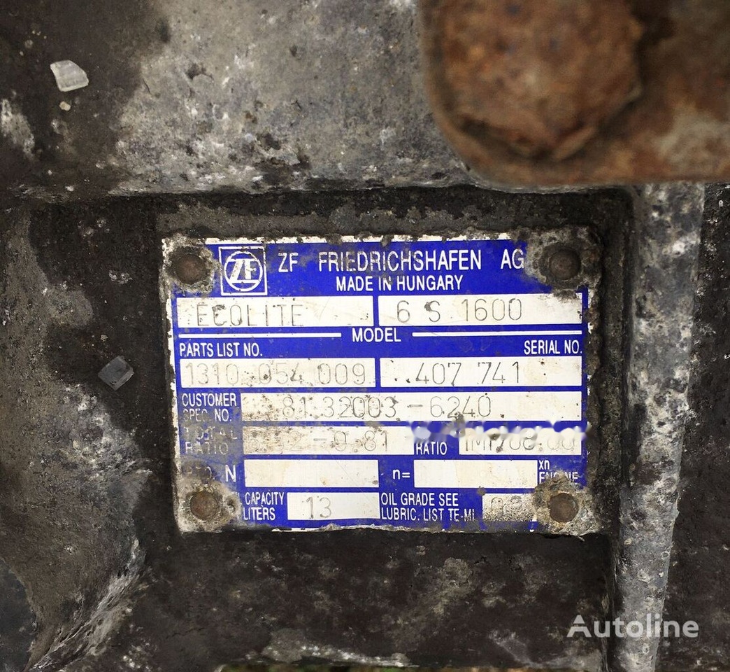 ZF Ecolite 6S1600 1310054009 - Gearbox for Bus: picture 1 ZF Ecolite 6S1600 1310054009 - Gearbox for Bus: picture 1