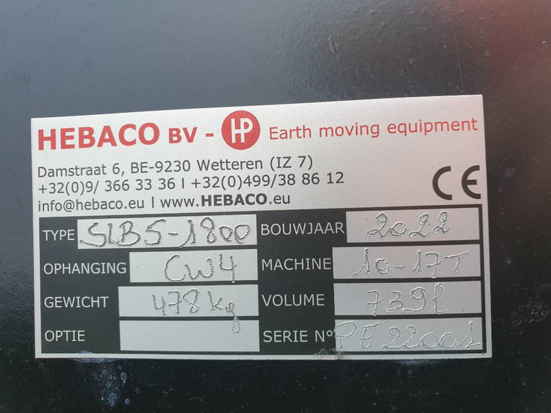 Hebaco Excavator ditch clean bucket CW40 - Bucket for Construction machinery: picture 5 Hebaco Excavator ditch clean bucket CW40 - Bucket for Construction machinery: picture 5