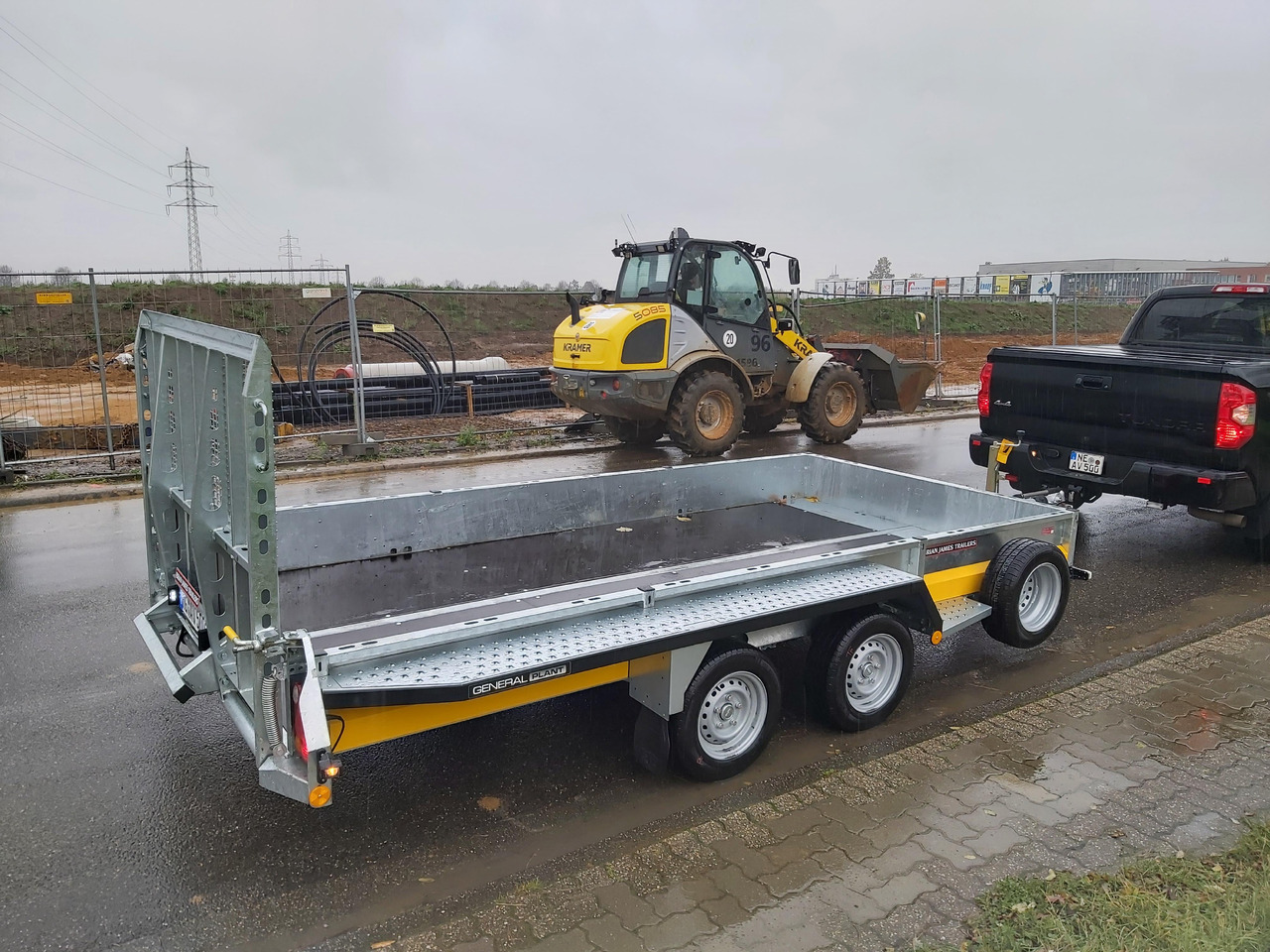 Plant trailer Brian James General Plant 400x185x25cm Halbgitter Auffahrklappe 150cm Reserverad (XL) 3500kg Abverk.: picture 6
