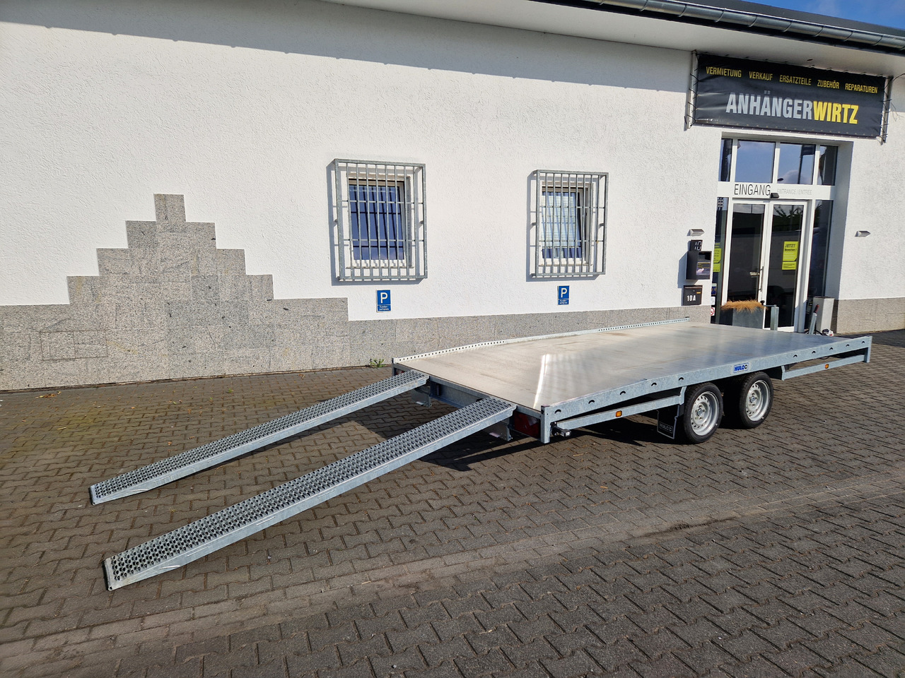 Dropside/ Flatbed trailer CARAX-2 3000 Multitransporter 440x207cm Aluboden Auffahrrampen 3000kg Winter Aktion: picture 16
