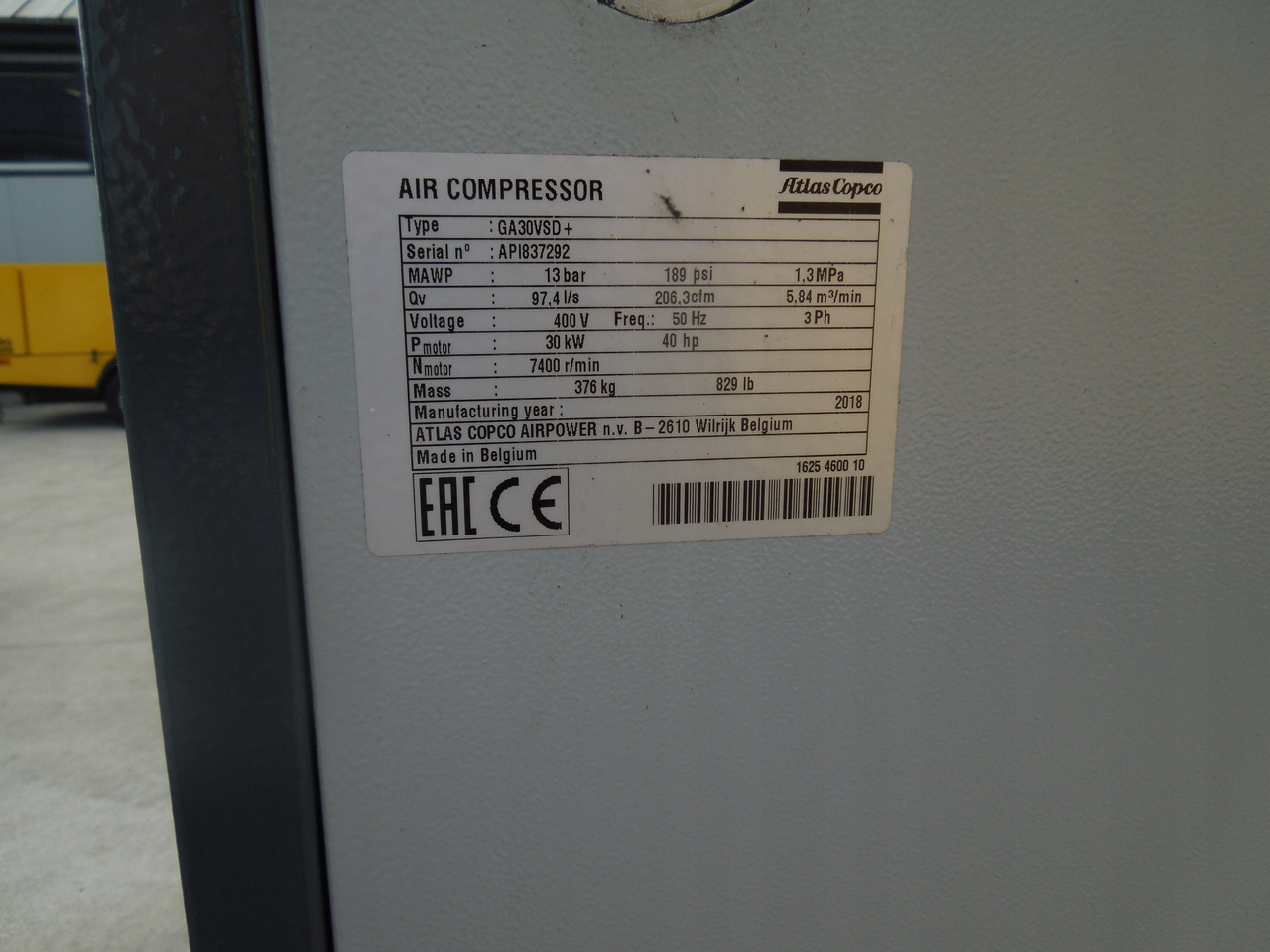 ATLAS COPCO GA30VSD+ - Air compressor: picture 5 ATLAS COPCO GA30VSD+ - Air compressor: picture 5