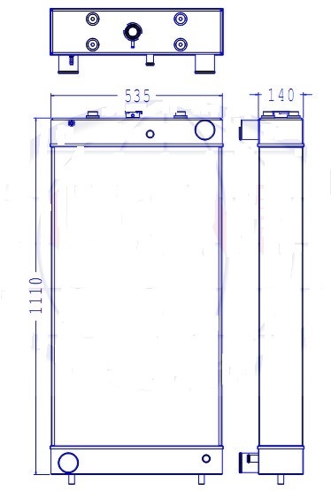 KOMATSU D65EX-15EO D65EX-15E0 D65PX-15E0 D65WX-15E0 - Radiator for Excavator: picture 1 KOMATSU D65EX-15EO D65EX-15E0 D65PX-15E0 D65WX-15E0 - Radiator for Excavator: picture 1