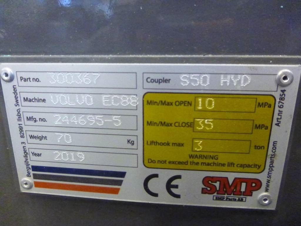 S50 SMP HYD Redskapsfäste Nydel - Hydraulics for Construction machinery: picture 2 S50 SMP HYD Redskapsfäste Nydel - Hydraulics for Construction machinery: picture 2