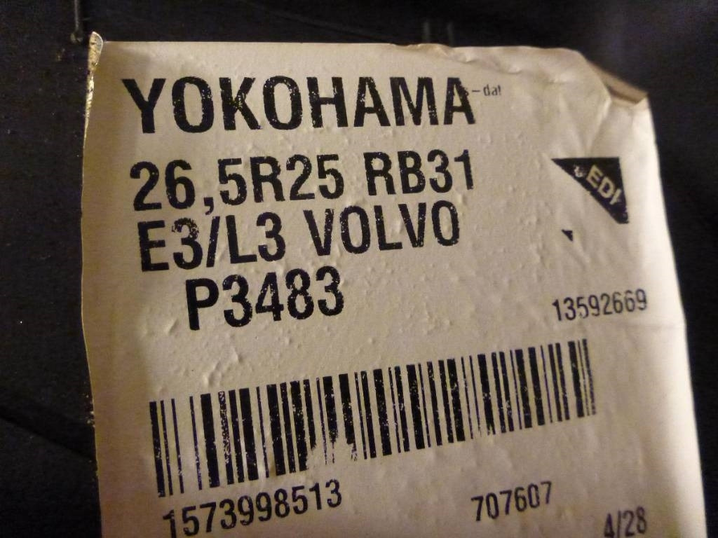 Yokohama 26,5 R25 RB31 - Tire for Construction machinery: picture 3 Yokohama 26,5 R25 RB31 - Tire for Construction machinery: picture 3