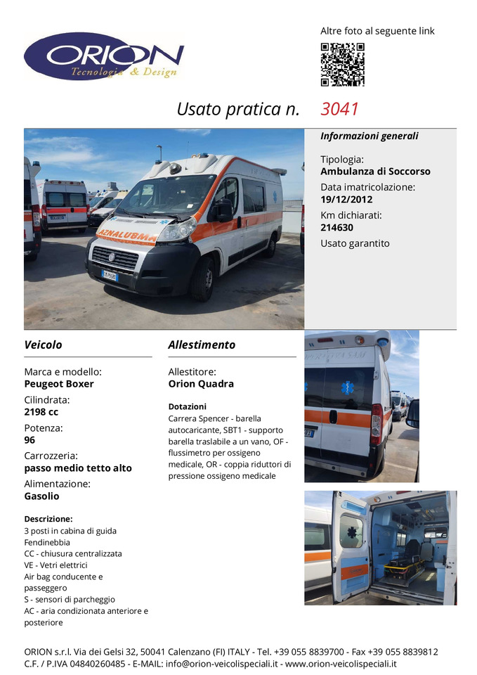 Ambulance ORION Peugeot Boxer: picture 7 Ambulance ORION Peugeot Boxer: picture 7