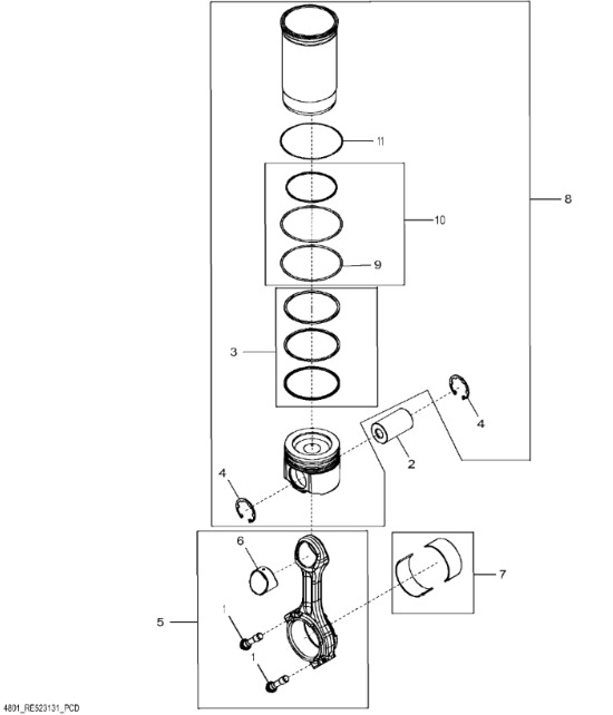 DZ114389 John Deere 8345R - Zestaw tulei tłoka - Connecting rod for Agricultural machinery: picture 1 DZ114389 John Deere 8345R - Zestaw tulei tłoka - Connecting rod for Agricultural machinery: picture 1