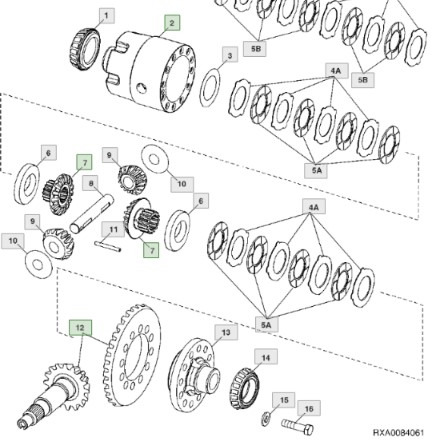 John Deere 7830 Atak Wałek Zębaty Dyferencjał Obudowa Przekładnia RE576716 R130753 R237713 R130754 - Differential gear for Agricultural machinery: picture 1 John Deere 7830 Atak Wałek Zębaty Dyferencjał Obudowa Przekładnia RE576716 R130753 R237713 R130754 - Differential gear for Agricultural machinery: picture 1