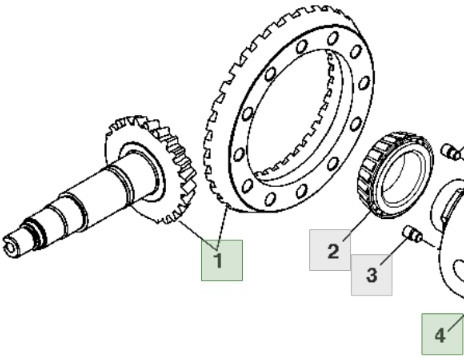 John Deere 7830 Koło Koronkowe z Wałkiem Zębatym RE225813 - Transmission for Agricultural machinery: picture 1 John Deere 7830 Koło Koronkowe z Wałkiem Zębatym RE225813 - Transmission for Agricultural machinery: picture 1