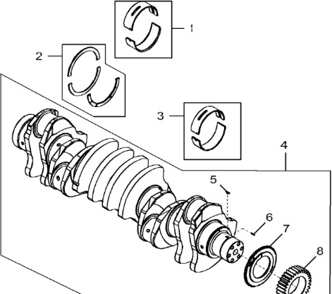 John Deere 9470RX - Wał korbowy RE522871 (Silnik) - Crankshaft for Agricultural machinery: picture 1 John Deere 9470RX - Wał korbowy RE522871 (Silnik) - Crankshaft for Agricultural machinery: picture 1