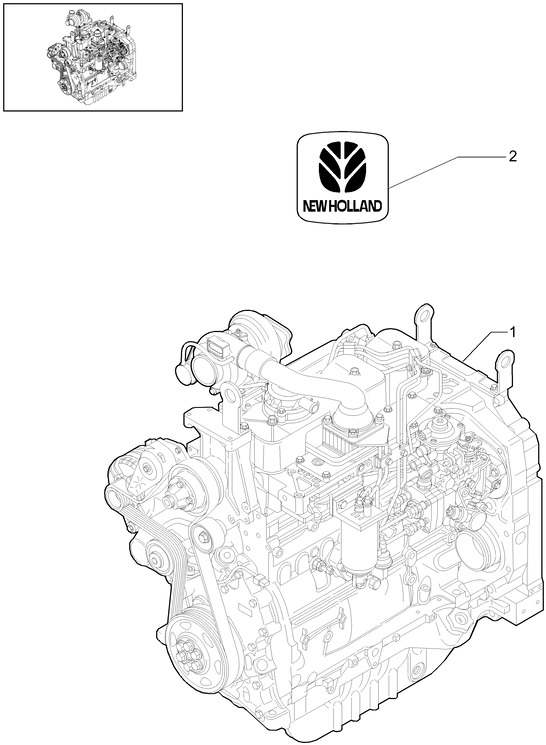 New Holland T6010 Reman-long block long block - nef - tier 2 73329254 - Engine for Farm tractor: picture 1 New Holland T6010 Reman-long block long block - nef - tier 2 73329254 - Engine for Farm tractor: picture 1