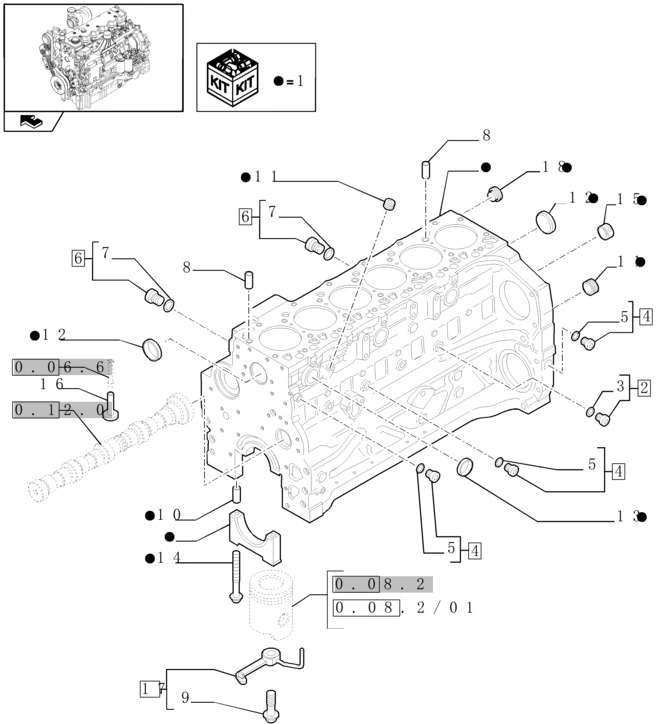 New Holland T6010 T6090 T6070 T7230 Blok cylindra 6 cylinders 2831313 - Cylinder block for Farm tractor: picture 1 New Holland T6010 T6090 T6070 T7230 Blok cylindra 6 cylinders 2831313 - Cylinder block for Farm tractor: picture 1