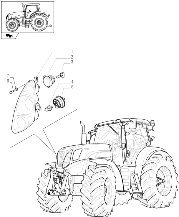 New Holland T6010 `ref`lektor przedni halogen, 12v, clear 82037494 - Headlight for Farm tractor: picture 1 New Holland T6010 `ref`lektor przedni halogen, 12v, clear 82037494 - Headlight for Farm tractor: picture 1