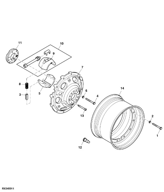 RE224262 John Deere 8345R - Koło - Wheels and tires for Farm tractor: picture 1 RE224262 John Deere 8345R - Koło - Wheels and tires for Farm tractor: picture 1