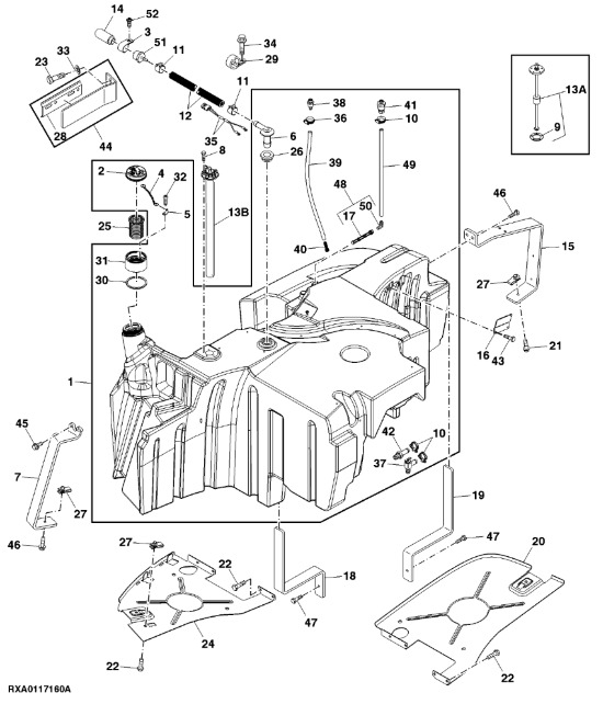 RE266566 John Deere 8345R - Zbiornik paliwa - Fuel tank for Farm tractor: picture 1 RE266566 John Deere 8345R - Zbiornik paliwa - Fuel tank for Farm tractor: picture 1