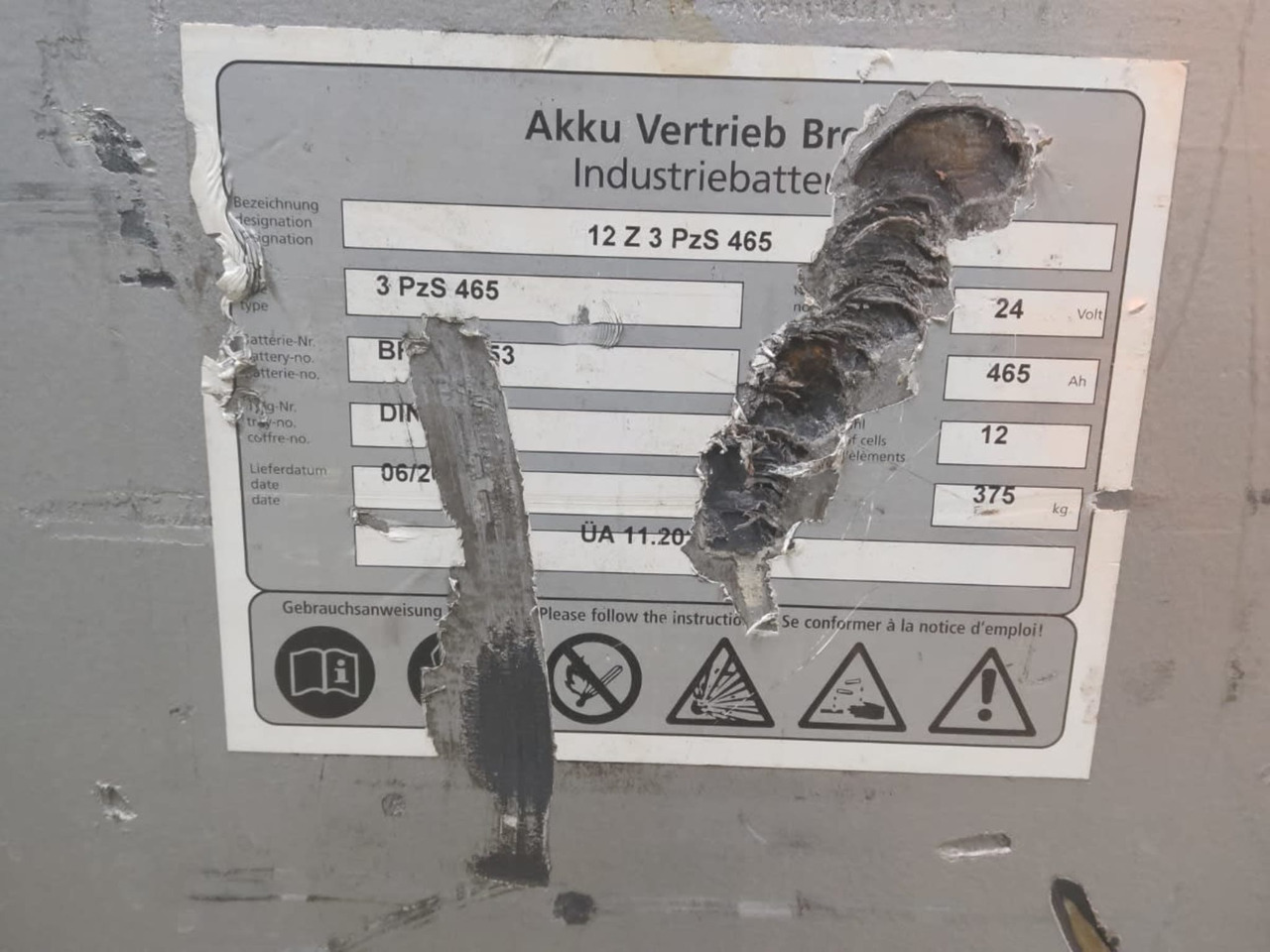 AVB 24V 465Ah - Battery for Material handling equipment: picture 4 AVB 24V 465Ah - Battery for Material handling equipment: picture 4