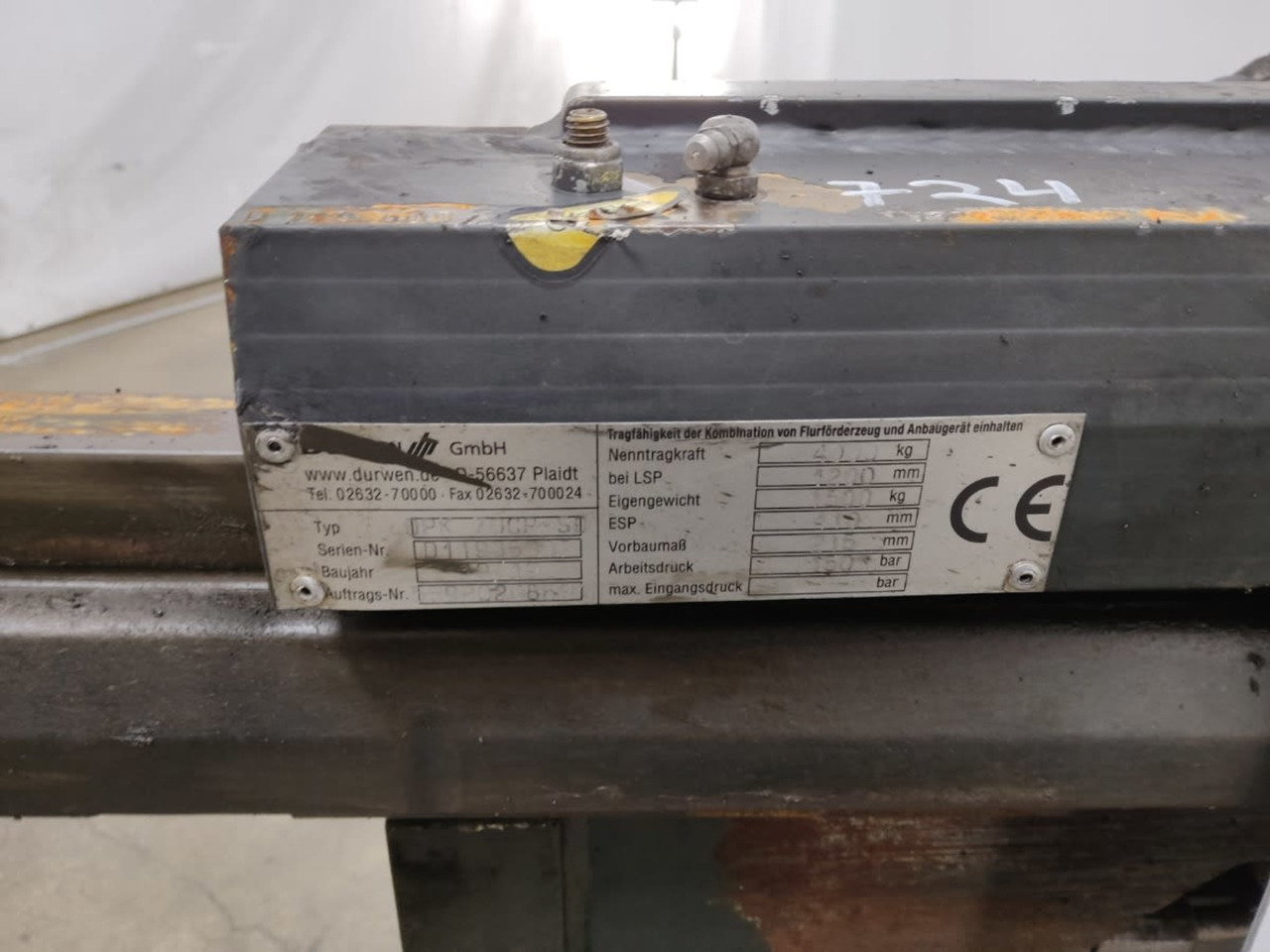Durwen DPK70CP-SO - Attachment for Material handling equipment: picture 2 Durwen DPK70CP-SO - Attachment for Material handling equipment: picture 2