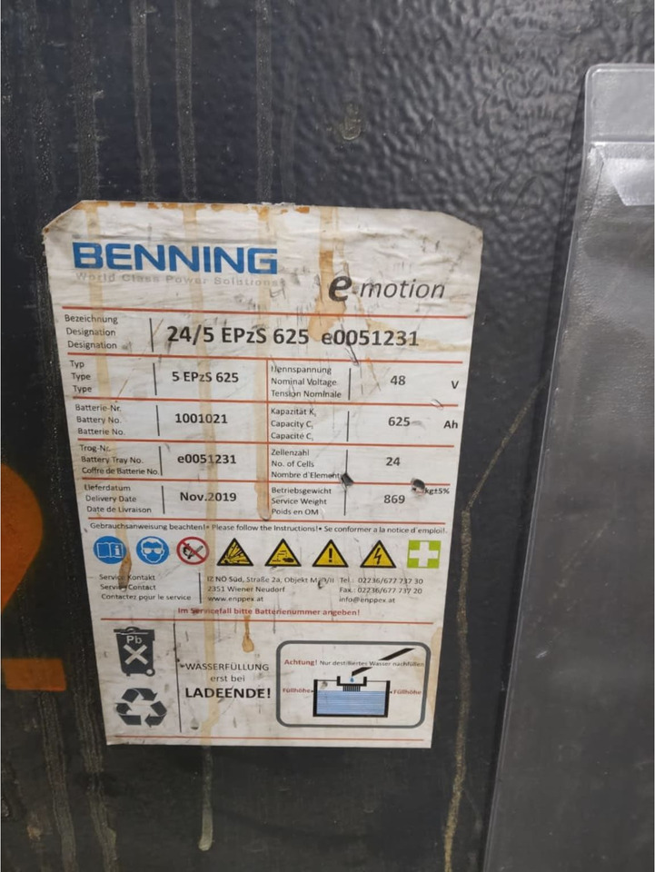 Benning 48V 625Ah - Battery for Material handling equipment: picture 2 Benning 48V 625Ah - Battery for Material handling equipment: picture 2