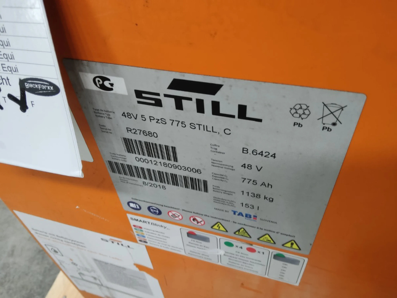 TAB 48V 775Ah - Battery for Material handling equipment: picture 2 TAB 48V 775Ah - Battery for Material handling equipment: picture 2