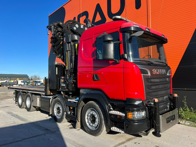 Scania R 520 8x4 COMBI / HIAB 1058E-8 + JIB / PLATFORM L=6269 mm - Dropside/ Flatbed truck, Crane truck: picture 4 Scania R 520 8x4 COMBI / HIAB 1058E-8 + JIB / PLATFORM L=6269 mm - Dropside/ Flatbed truck, Crane truck: picture 4