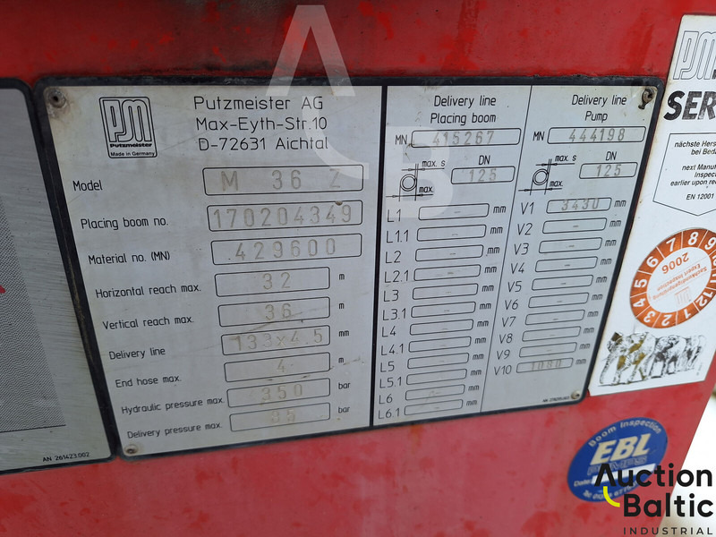 Stationary concrete pump Mercedes-Benz Axor 2628: picture 20