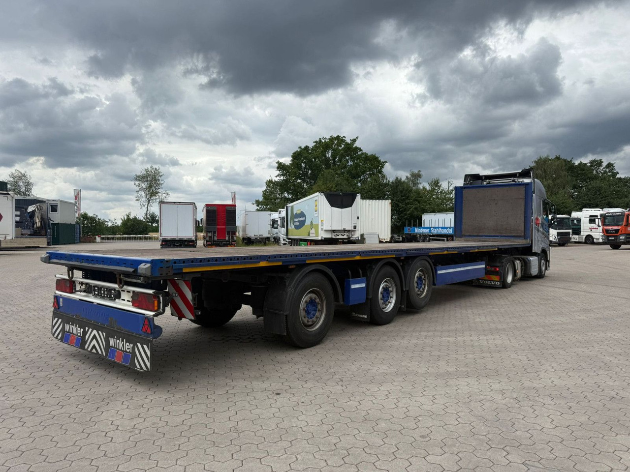 Krone Plattform Auflieger mit Tridec Zwangslenkung - Dropside/ Flatbed semi-trailer: picture 2 Krone Plattform Auflieger mit Tridec Zwangslenkung - Dropside/ Flatbed semi-trailer: picture 2