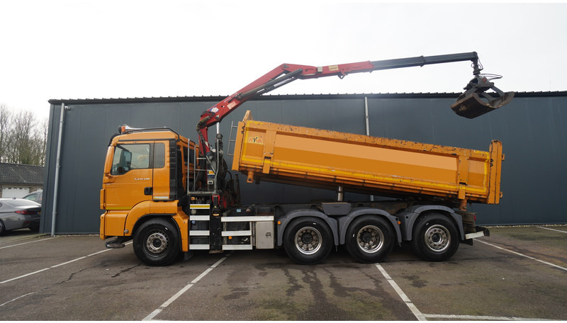 MAN TGS 35-440 8X4 2 SIDE TIPPER WITH HMF Z 1943 CRANE 415.000KM - Crane truck: picture 1 MAN TGS 35-440 8X4 2 SIDE TIPPER WITH HMF Z 1943 CRANE 415.000KM - Crane truck: picture 1